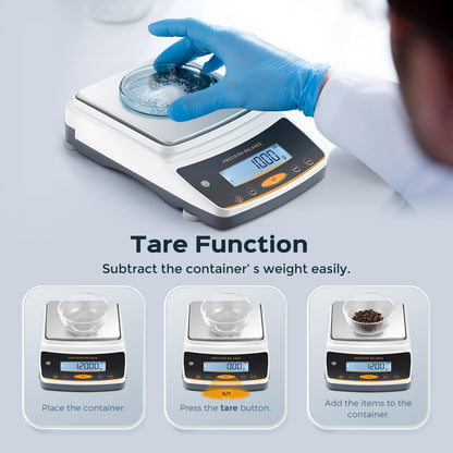 Bonvoisin Lab Scale - 5000g x 0.01g, Rechargeable Digital Scale with RS232 Interface, 0.01g Accuracy