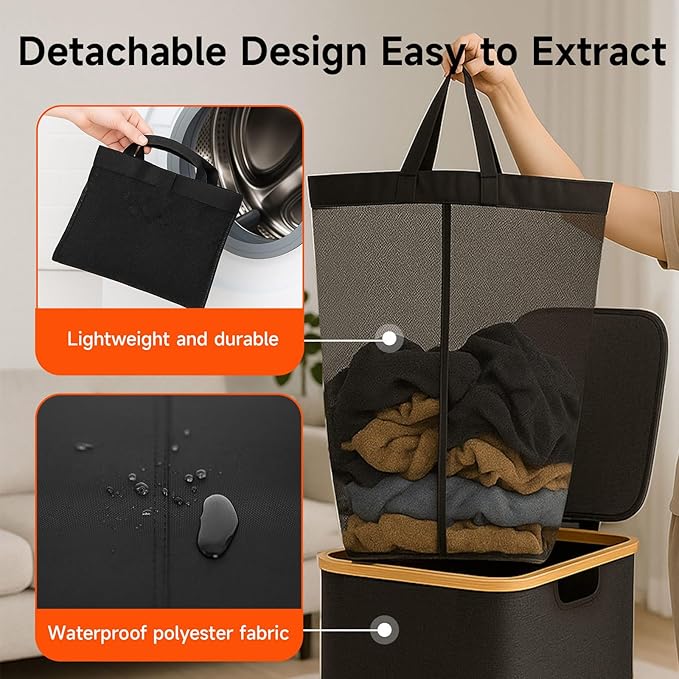 26 Gall/100L Foldable Laundry Hamper