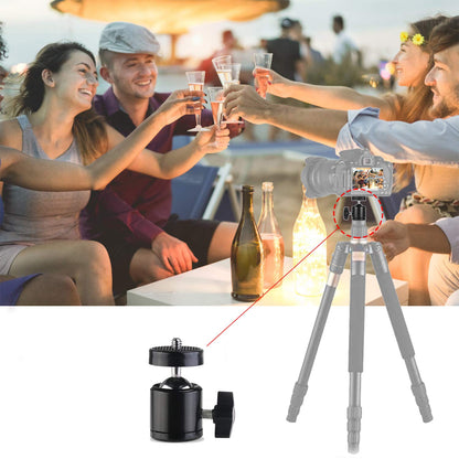 Universal 1/4" Swivel Mini Ball Head Screw Tripod Mount（2 Pack）, EszkozTA360 Degree Rotating Mount Base Adapter for DSLR Cameras HTC Vive Tripods Monopods Camcorder Light Stand…