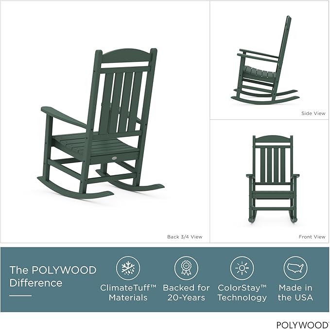 POLYWOOD Presidential Rocking Chair in Green
