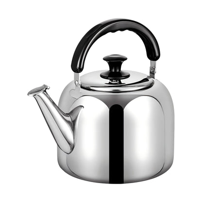 Whistling Stovetop Tea Kettle,Food Grade 316 Stainless Steel,Hot Water Fast to Boil,Stovetop Kettle with Ergonomic Handle,5.3 Quart Capacity