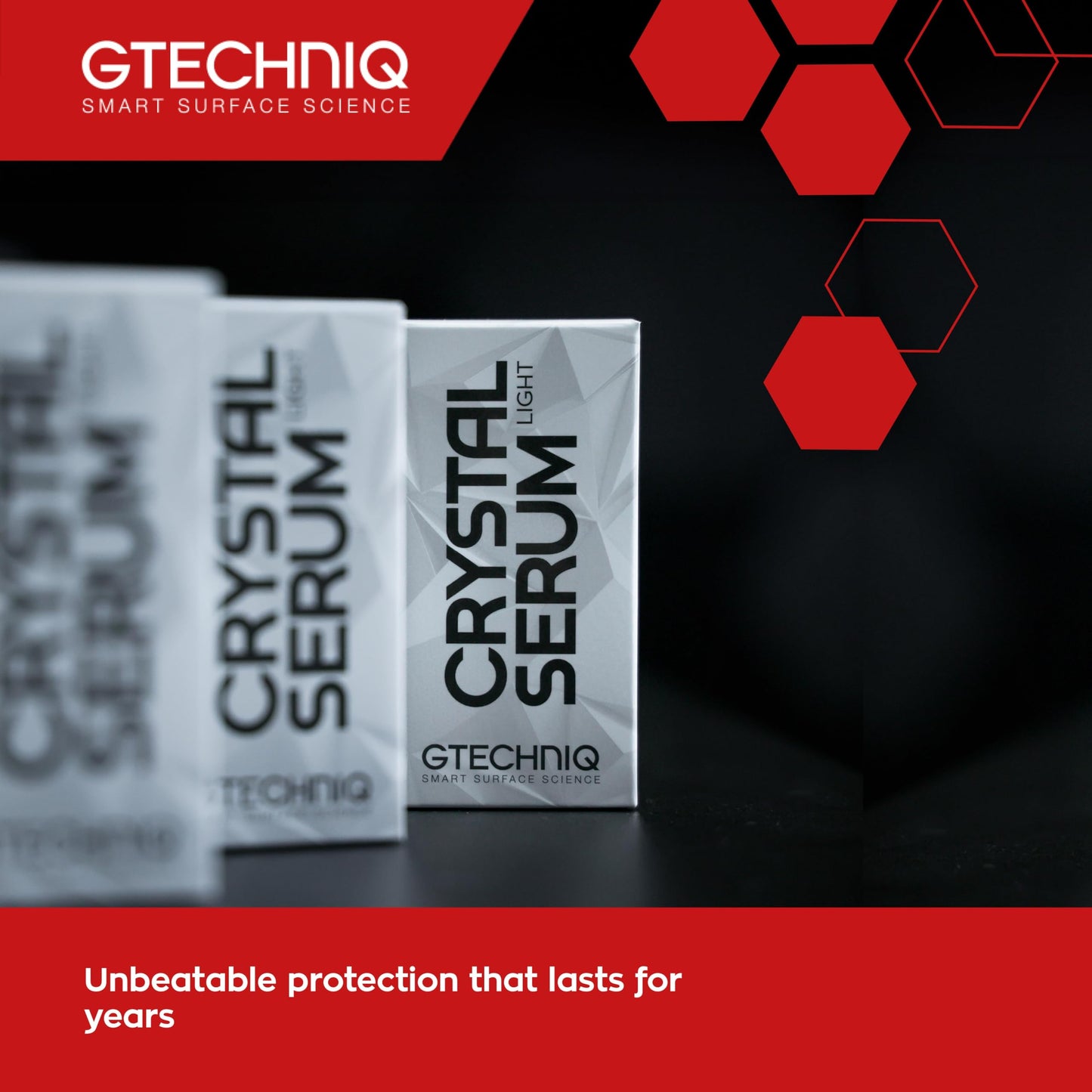 Gtechniq Crystal Serum Light Ceramic Coating for Cars, Protect Car Paintwork, High Shine, Easy to Apply, 50ml (Sufficient for 1 Med-Large Car)-3-5 Years Durability