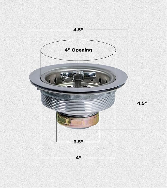 Highcraft 9763 Kitchen Sink Stainless Steel Drain Assembly