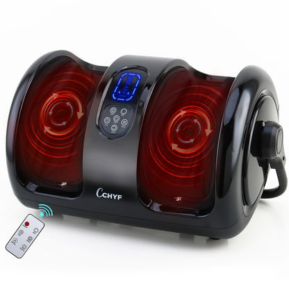 CCHYF Foot Massager with Heat,Shiatsu Foot Massager for Plantar Fasciitis,Pain Relief and Heat Therapy,Massage Leg/Calf/Ankle with Deep Kneading,Gift for Family and Friends(Black)