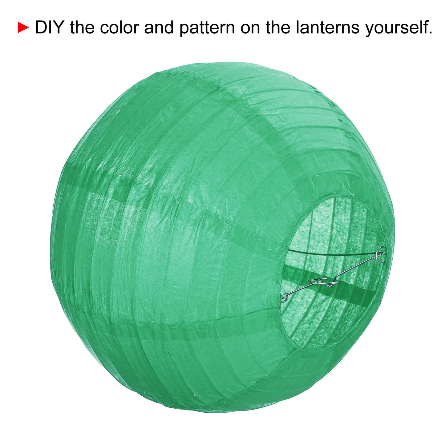 PATIKIL 10" Paper Lanterns, 5 Pcs Round Hanging Chinese/Japanese Lantern Decoration for Home Birthday Party Wedding Christmas Classroom Decor, Dark Green