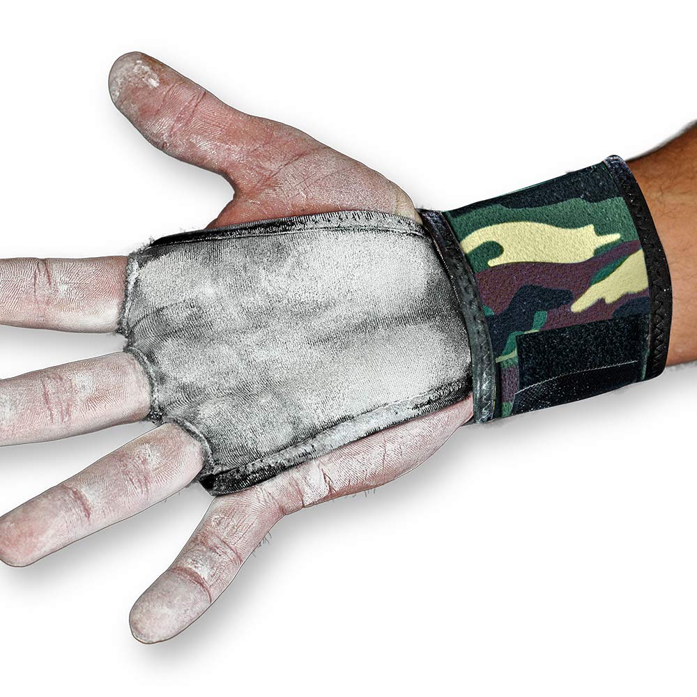 JerkFit WODies Gymnastics & Weightlifting Grips with Wrist Wraps – 3 Hole Versatile Gym Gloves for Pull Ups, Gym Training & Cross Training – Hand Grips Palm Protector for Men & Women