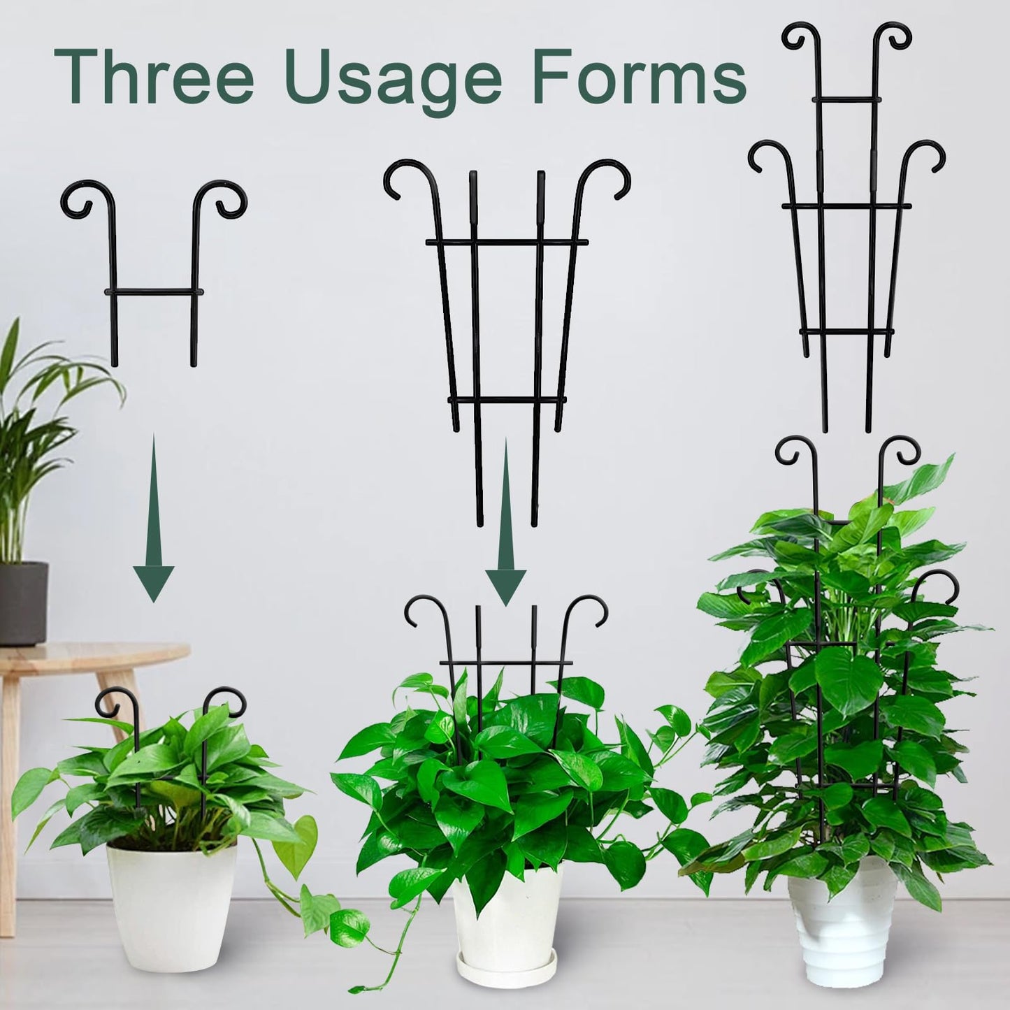 Coomin 23in Taller Plant Trellis for Climbing Plants Indoor, Sturdy Houseplant Trellis for Potted Plants with Ties, Vine Plant Support for Monstera Pothos Ivy, Plant Decor, 4P
