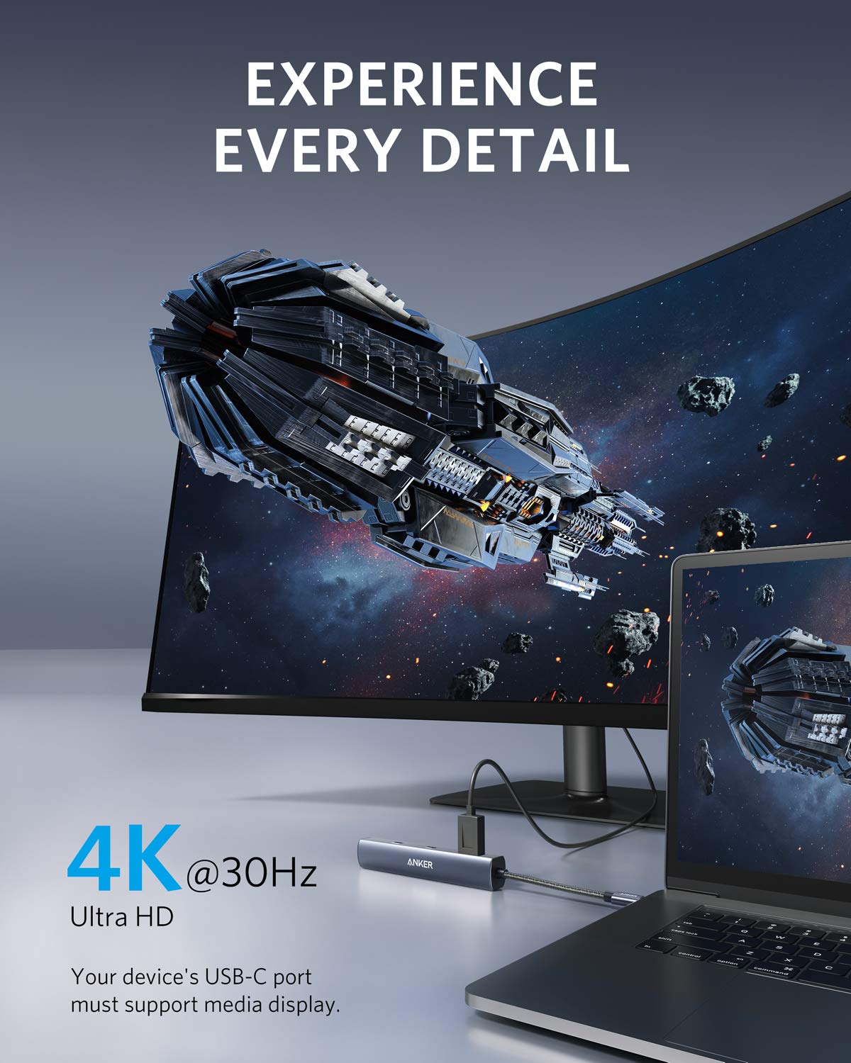 Anker USB C Hub, PowerExpand 6-in-1 PD Ethernet Hub with 65W Power Delivery, 4K HDMI, 1Gbps Ethernet, USB-C Data Port, 2 USB 3.0 Data Ports, for MacBook Pro, MacBook Air, iPad Pro, XPS, and More