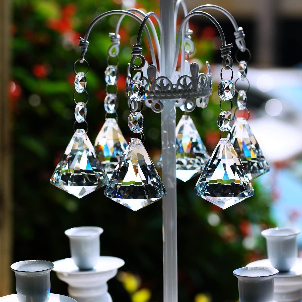 GOLDENHAITAI 10pcs Crystal Ball Prisms Chandelier Parts Pendant, Hanging Glass Crystals Suncatcher for Window Decoration Clear 40mm