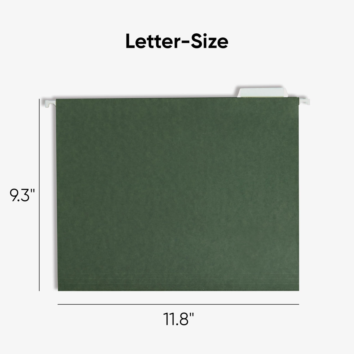 Smead Hanging File Folder, 1/5-Cut Adjustable Tab, Letter Size, Standard Green, Hanging Folders for Filing Cabinets, File Organizer Folder, 50 Count