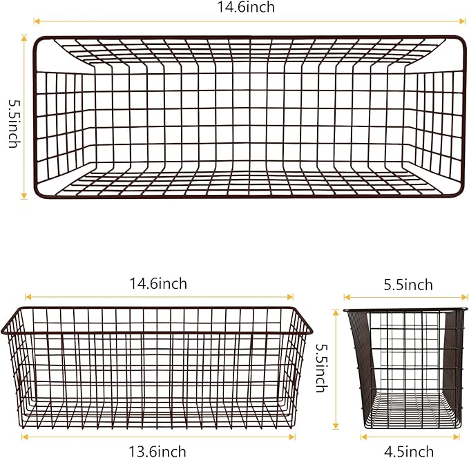 2 Sets Extra Large Hanging Wall Basket, WallmountedFruit Vegetable Toy Snack
