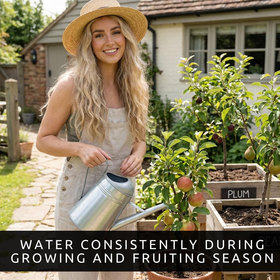 Apple, Plum & Pear Trees (3-Pack) – Dwarf Fruit Trees, Easy Grow Backyard Orchard Starter Kit (3 Pack - 1 of Each)
