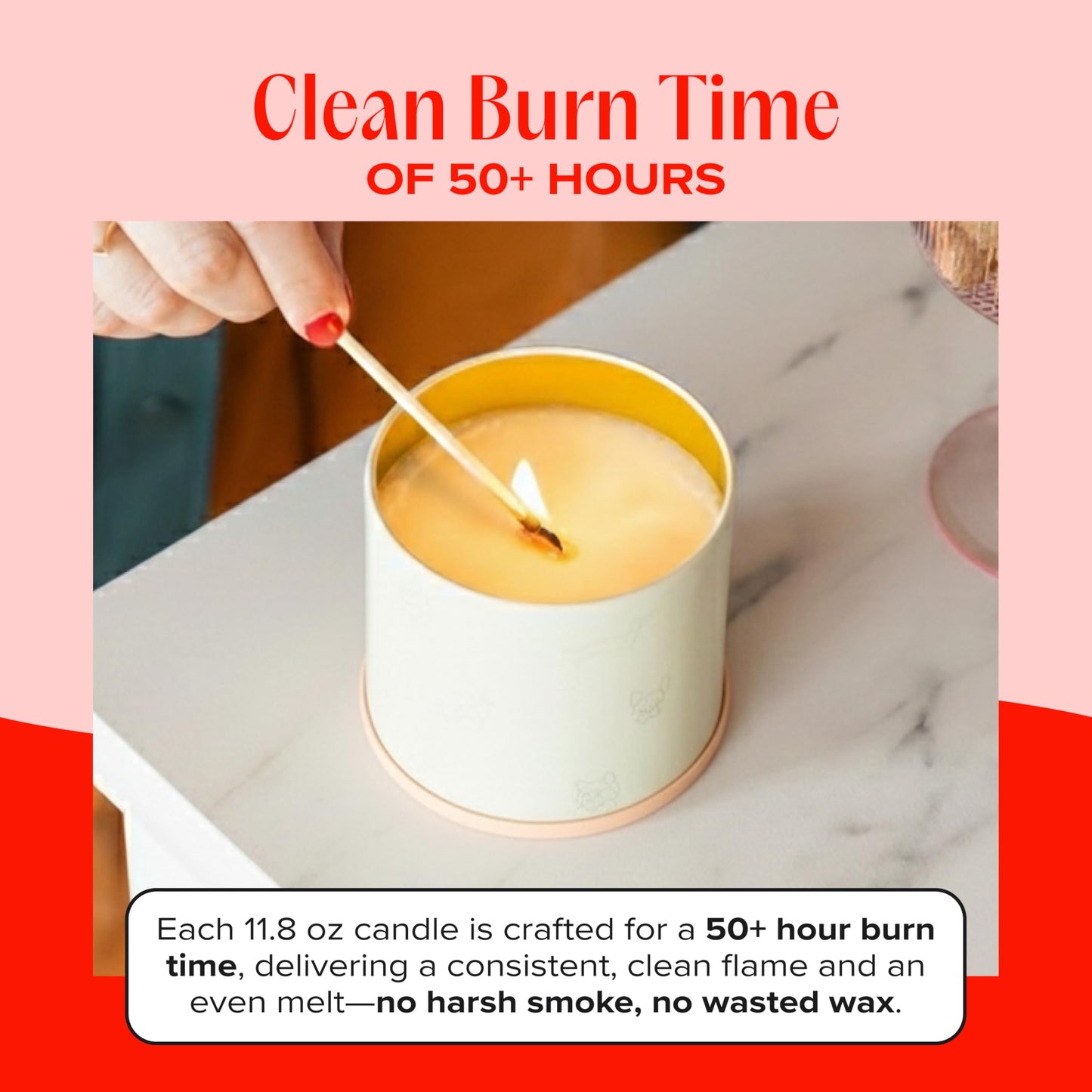 Companion Candles Anywhere with You Pet-Friendly Scented Candle – Grapefruit & Vanilla Fragrance - Coconut Soy Wax Candle with Wooden Wick, Approx. 50-Hour Burn Time, Made in USA, 11.8 oz