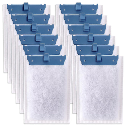 12 Pack Filter Cartridge Compatible with Whisper Bio-Bag Filters 10i/IQ10/PF10, Medium Replacement Filter Cartridges for Aquariums Compatible with ReptoFilte 20 gallons (90 GPH)