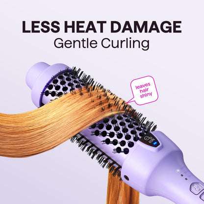 Wavytalk Updated Version Thermal Brush, 1.5 Inch Negative Ion Blowout Express Thermal Round Brush Creates Salon-Quality Blowouts, lonic Frizz Reduction Makes Hair Shinier & Smoother (Millennial Pink)