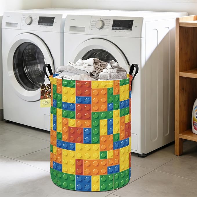 HUNRUNG Laundry Hamper, Large Canvas Fabric Lightweight Storage Basket Toy