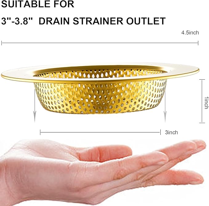 LASSHSWA Kitchen Sink Strainer Stainless Steel, Kitchen Sink Drain Strainer