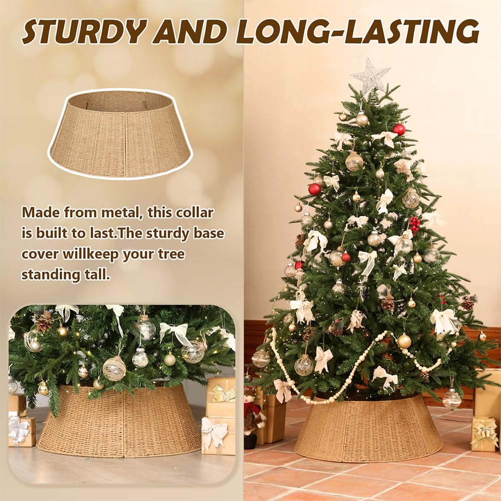 Christmas Tree Collar, 36 Inch Rustic Farmhouse Christmas Tree Base Stand Cover