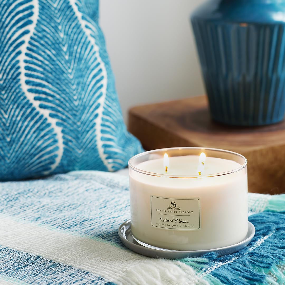 Soap & Paper Factory Roland Pine 18 oz Three-Wick Soy Candle
