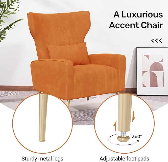 Nebuaegis Velvet Accent Chair Set of 2Wingback