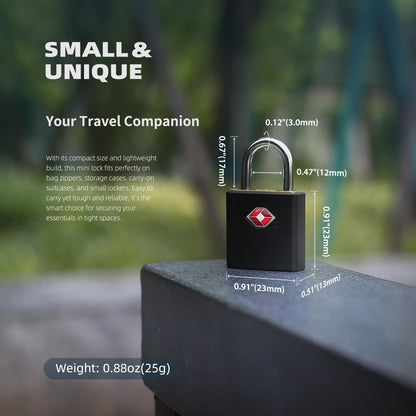 UP Security TSA Locks for Luggage with Keys, Travel Luggage Locks TSA Approved 4 Pack, Small Padlock with Key, Keyed Alike Mini Padlock for Suitcase, Backpack, Bag, Zipper, Case, Box, Small Locker