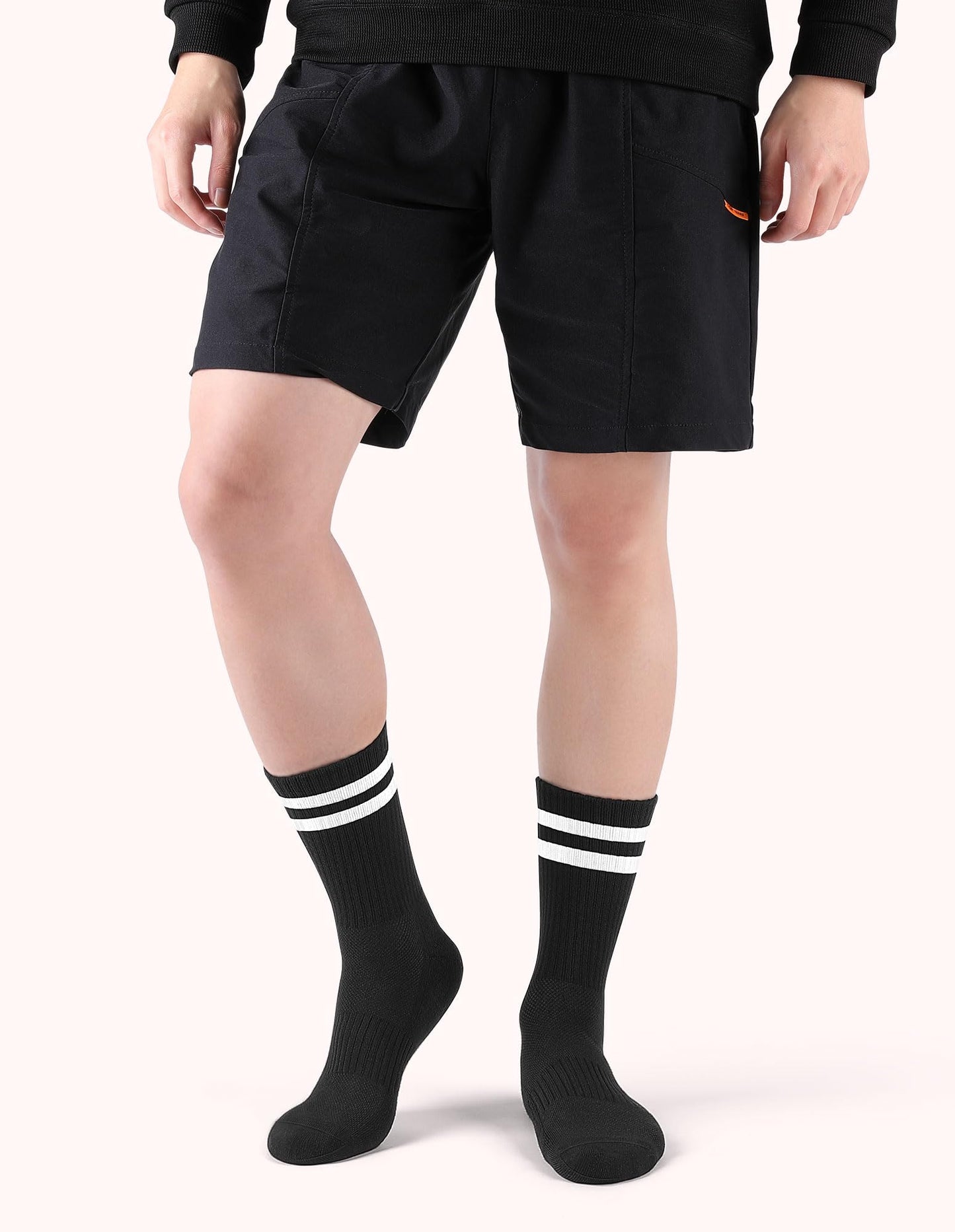 Airacker Athletic Socks Sport Running Calf Socks Performance Cushioned Breathable Crew Socks for Men Women(6 Pairs)