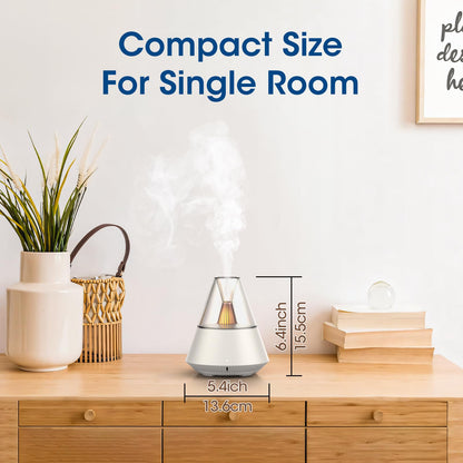 Essential Oil Diffuser, Modern Style Aromatherapy Aroma Diffusers with Candle Light, Fragrance Ultrasonic Cool Mist Humidifier, Remote Control, Auto Shut-Off, for Home Living Room Office