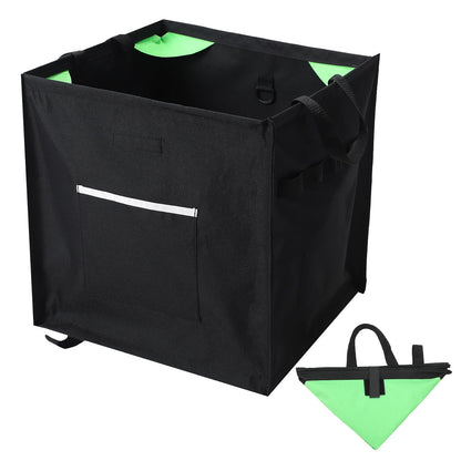 Arrowbash Throw Line Cube Bag - Easy Folding Arborist Throw Line Storage Portable Climbing Rope Organizer Box for Tree Work Outdoor Rope Accessories, Black