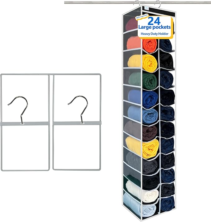 Closet Organization, 24 Section, Hanging Closet Organizer, Space saving