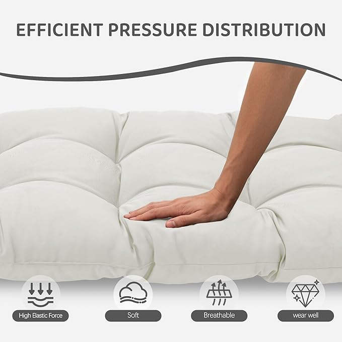 3 Pcs Wicker Chair Cushions Patio Loveseat Chaise Cushion Set