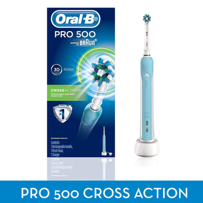 Oral-B CrossAction PRO 500 Electric Toothbrush, Multicolor