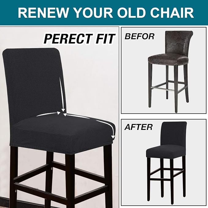 Turquoize Stretch Bar Stool Cover Counter Stool Pub Chair Slipcover