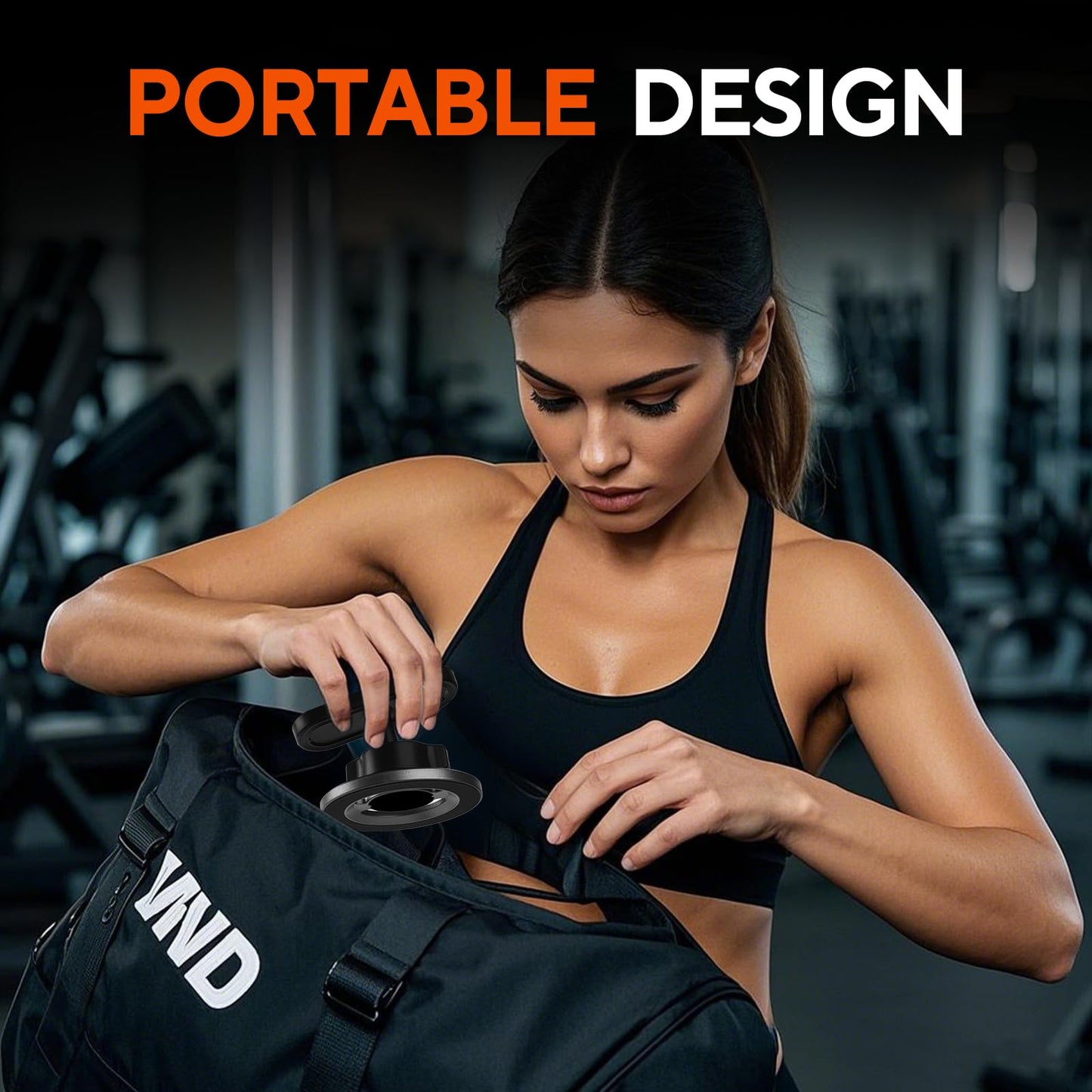 HOYXUN Gym Magnetic Phone Holder with Magnet Base Attach to Metal Surface, 360° Rotatable Gym Phone Holder Magnet Mount for Workout Recording, Compatible with MagSafe iPhone 17-12