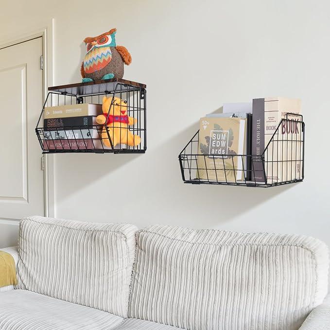 2 Tier Stackable Wall Mounted Hanging Basket, Fruit Basket