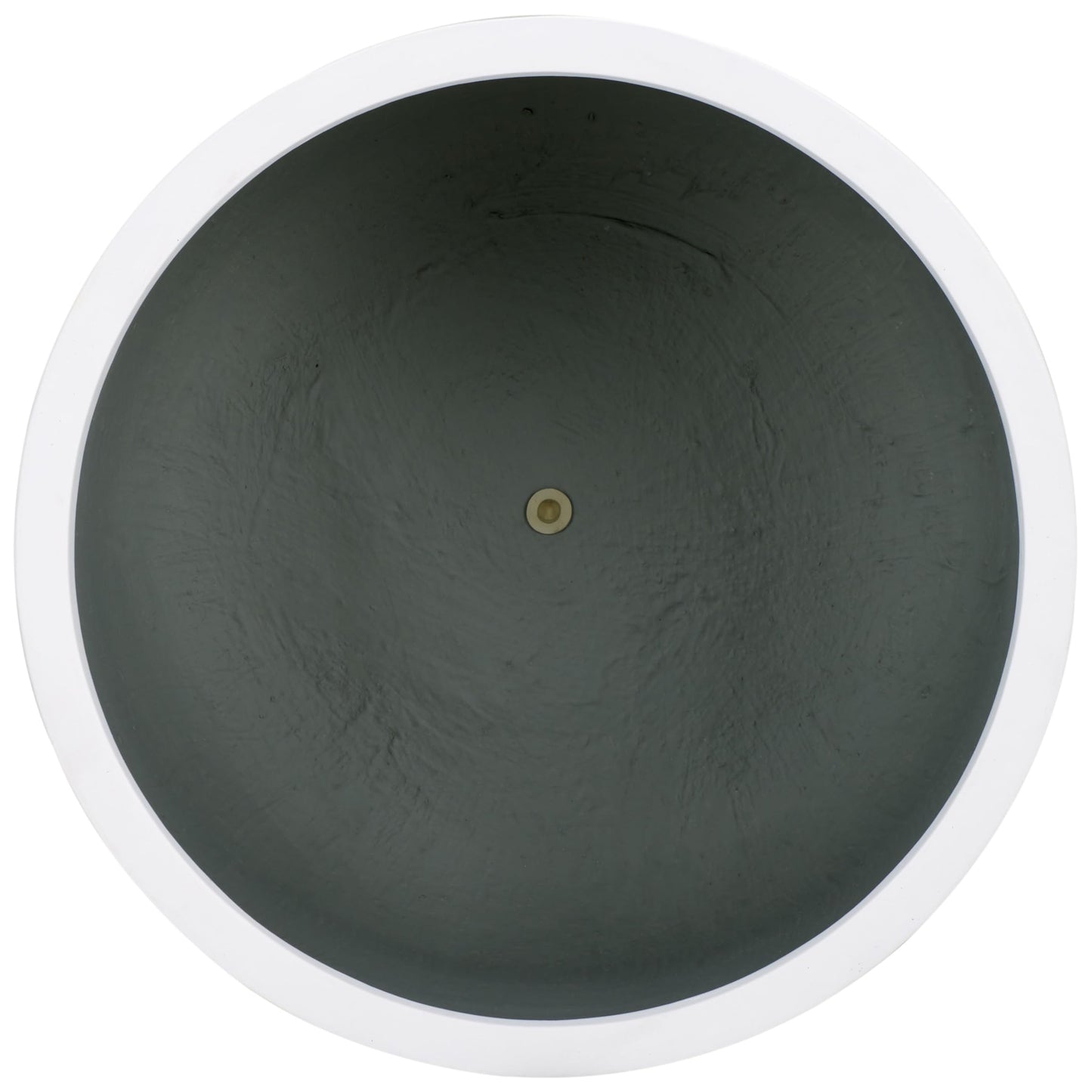 SAFAVIEH Outdoor - Nardo White Cement Ficonstone Planter Pot with Drainage Hole, Frost Resistant Garden Planter for Patio, Deck, Backyard, 22.83" W x 22.83" D x 18.11" H (PAT1531C)