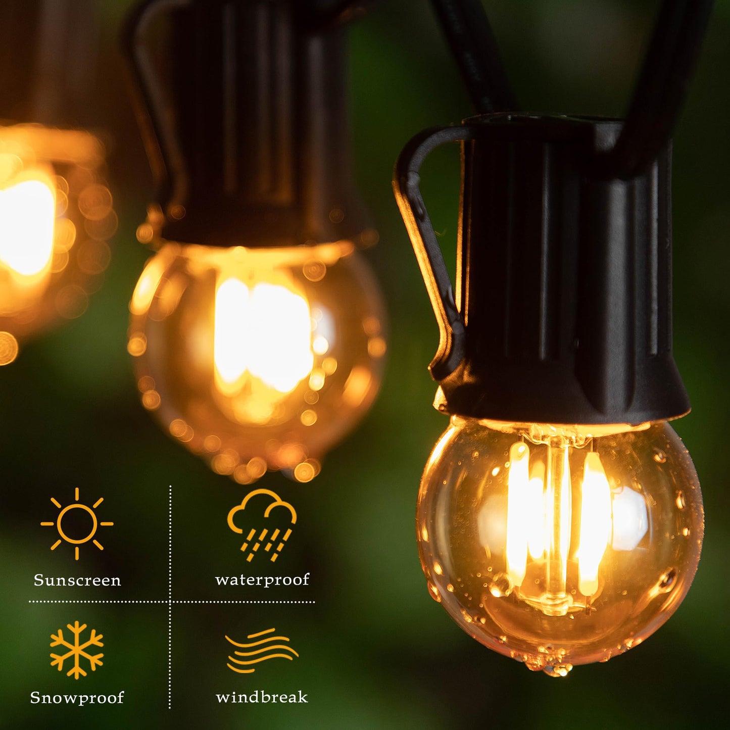 Grensk G40 Low Watt Light Bulb Edison LED Bulb Mini Globe Light Bulbs 1W Equivalent to 10Watt Incandescent E26 Screw Base Led Bulbs Ultra Warm White 2200K, Non Dimmable (G40g-2pack)