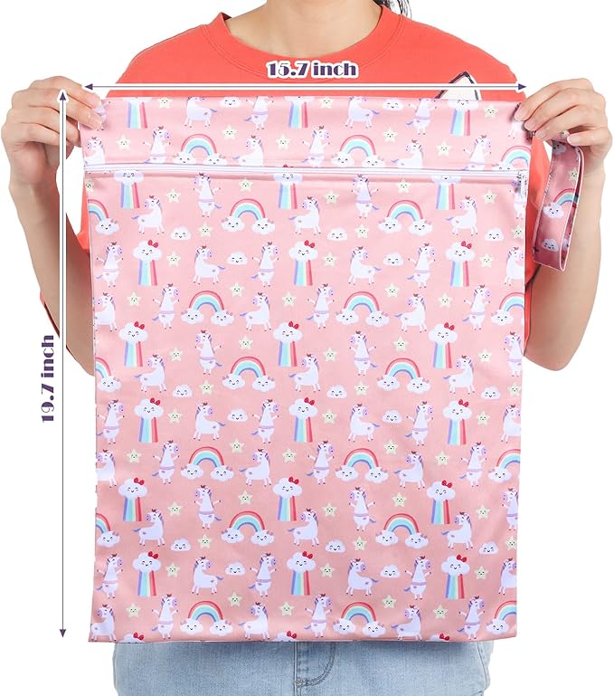 Shappy 2 Pcs Large Travel Laundry Bag Washable Waterproof Wet Dry Large Dirty