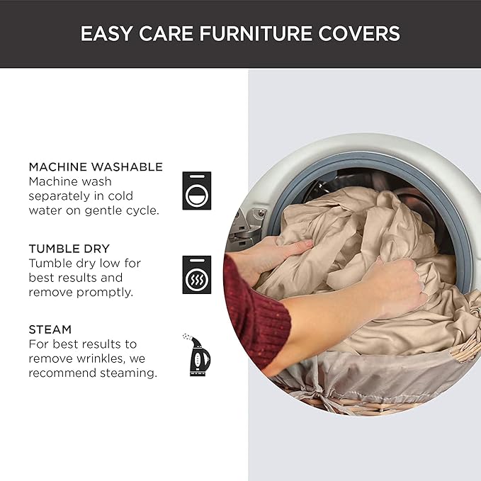 SureFit Duck Cotton Solid Dining Chair Slipcover