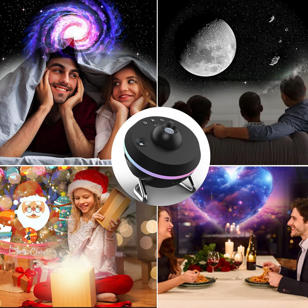 Galaxy Projector for Bedroom, 13 in 1 Planetarium Projector with Meteor Effect, LED Space Galaxy Lamp, Night Lights Room Decor for Kids Adults Birthdays Christmas Gifts