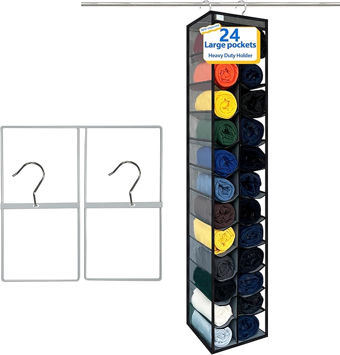 Closet Organization, 24 Section, Hanging Closet Organizer, Space Saving