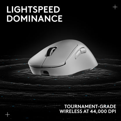 Logitech G PRO X SUPERLIGHT 2 Wireless Gaming Mouse, 60g Pro-Grade with 5 Programmable Buttons, 44k DPI Sensor, 8kHz Report Rate, USB-C Charging for PC/Mac - Black