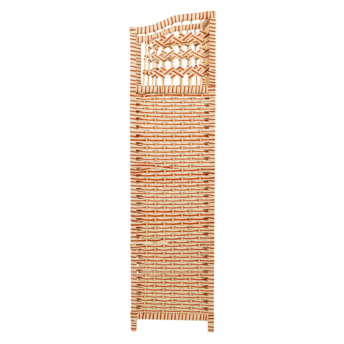 Household Essentials Woven Accent Shelf Cream and White Paper Rattan