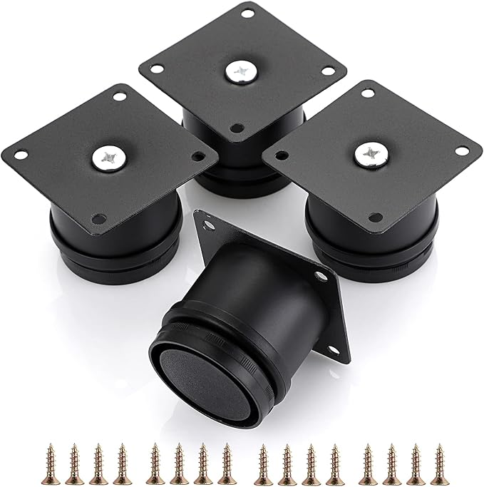 OwnMy 4PCS 2 Inch Stainless Steel Furniture Legs Feets Metal Cabinet Desk Legs