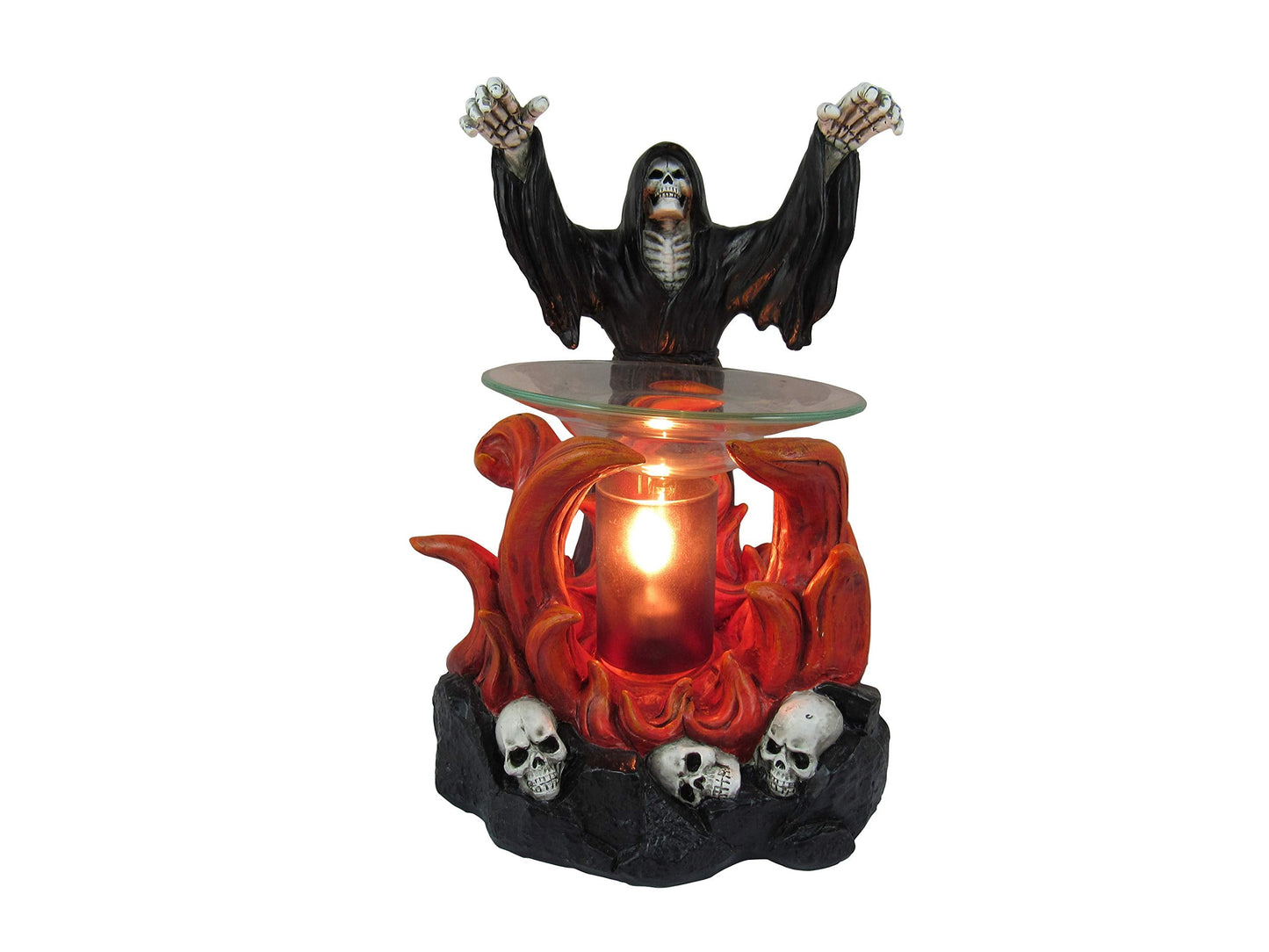 DWK "Dark Summoner Grim Reaper Decorative Electric Wax Warmer | Home Fragrance Products for Your Home Office | Wax Warmer for Scented Wax Melts | Gothic Decor Home Accents - 8"