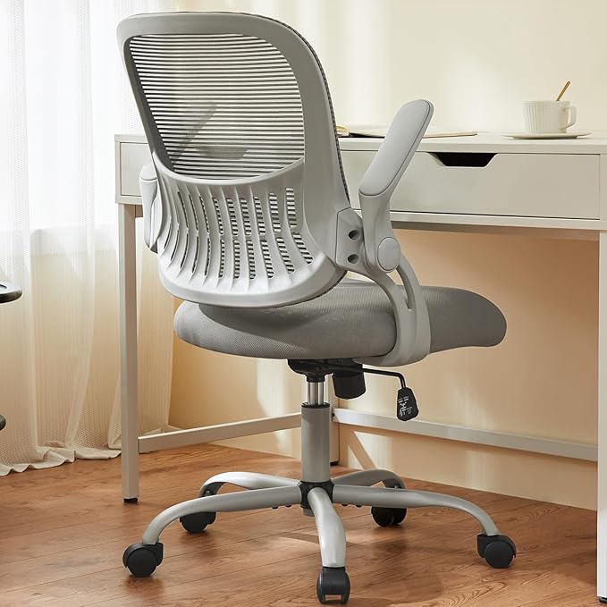 Sweetcrispy Office Computer Desk Chair, Ergonomic Mid-Back Mesh Rolling Work