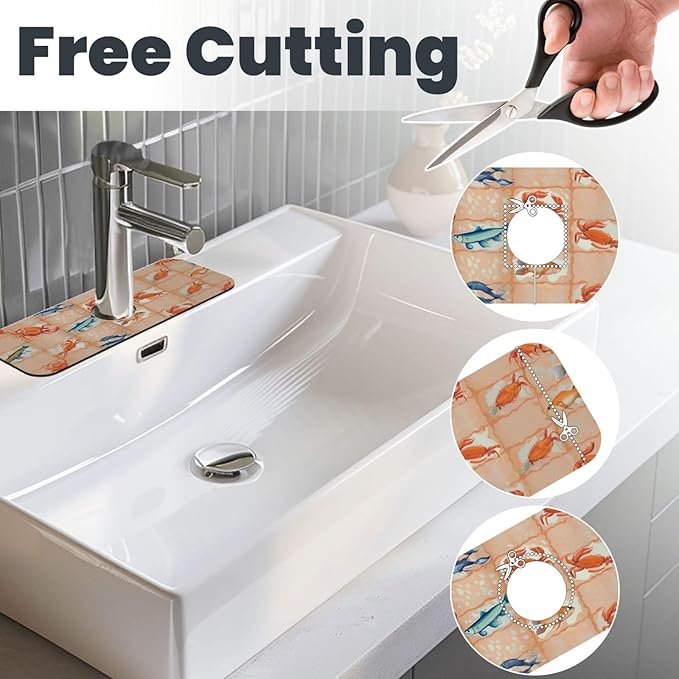 On The Cape Coastal Summer Kitchen sink faucet pad, strong water absorption