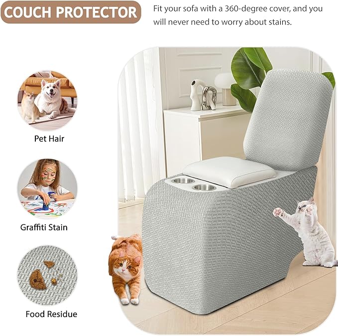 ALIECOM Recliner Sectional Couch Covers L Shape Stretch Corner Reclining