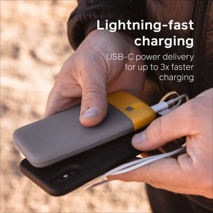 BioLite, Charge 20 PD, 6,000 mAh Multiple Device Portable Power Bank, 18 W USB-C in/Out and USB-A Out