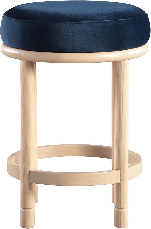 Meridian Furniture 976Navy-C Monette Collection Art Deco Counter Stool
