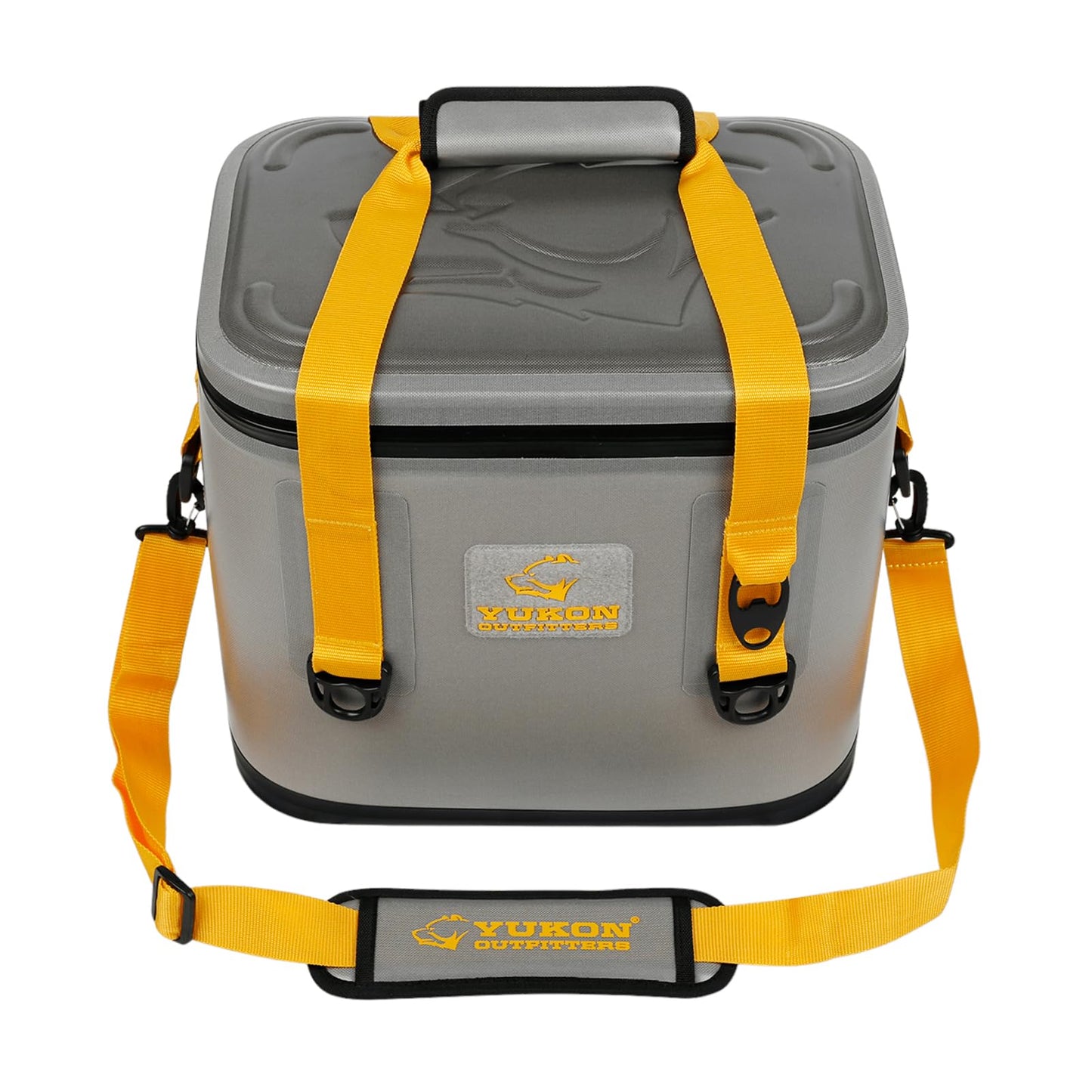 Yukon Outfitters 30 Can Tech Cooler Bag, 54-Liter Durable TRU Welded Leakproof Insulated Outdoor Camping Boating Meal & Drink Lunchbox w/Airtight Zippers, Padded Carry Handle & Shoulder Strap